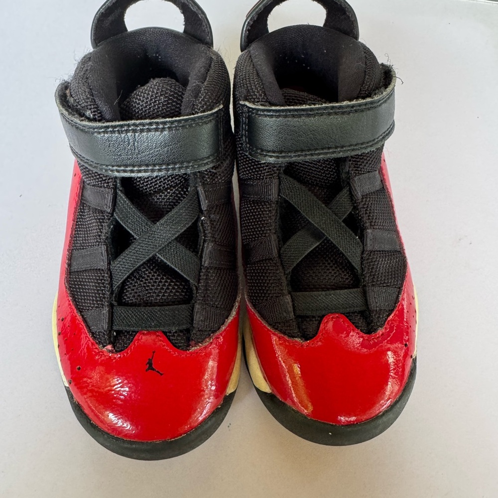Kids Red and Black Basketball Shoes
